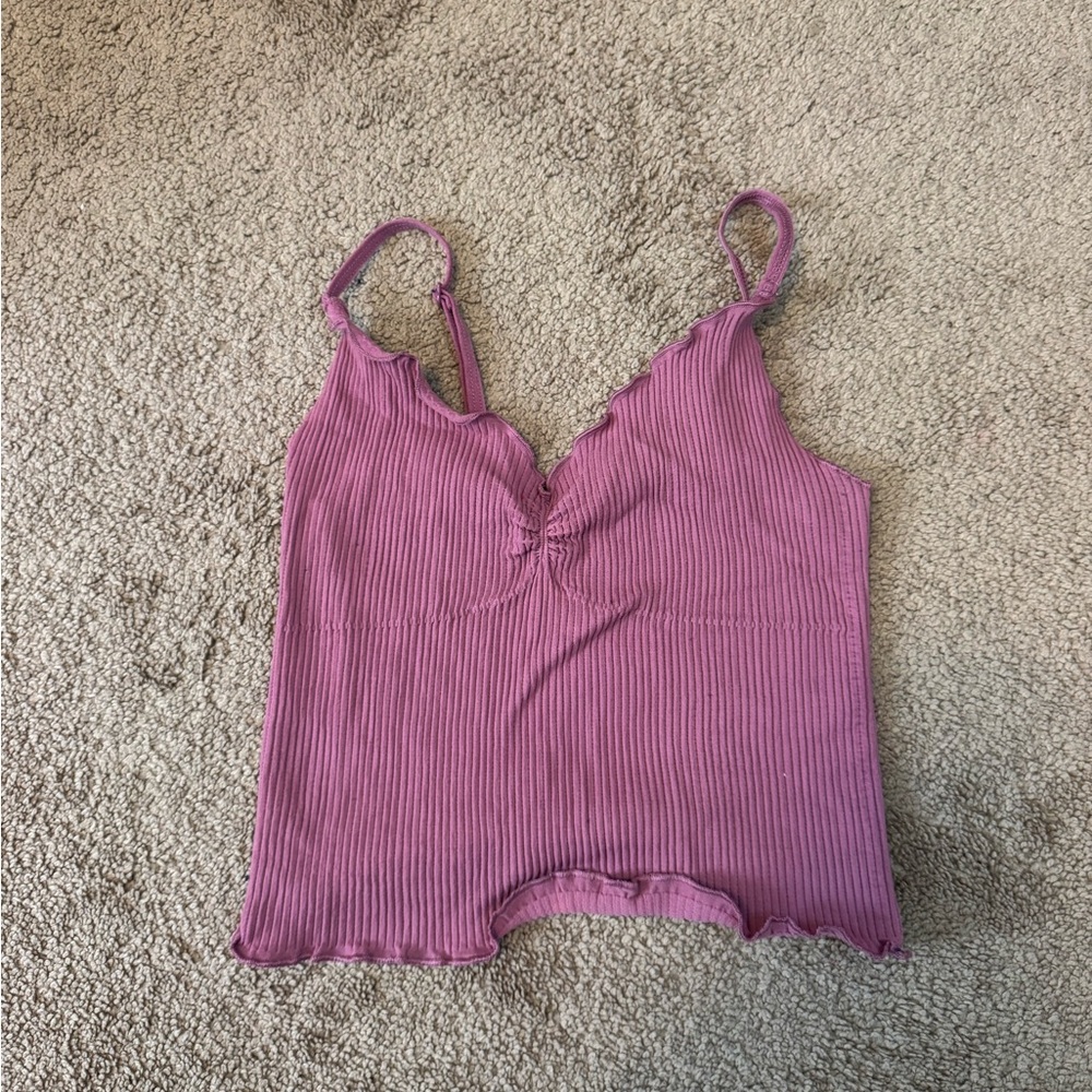 Urban Outfitters Mauve Ribbed Top